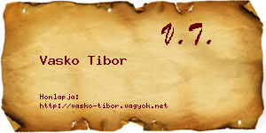 Vasko Tibor névjegykártya